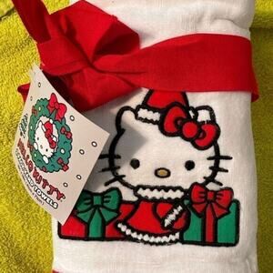 Hello Kitty embroidered Christmas towels